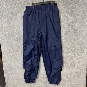 Vintage Y2K Franklin Sports Track Pants L 32x30 Blue Nylon Lined Athletic Sporty